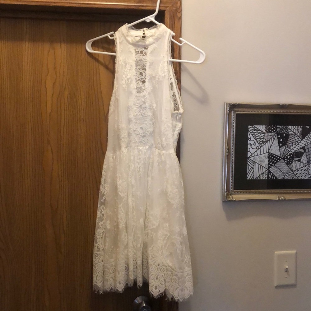 Free People White Lace Baby Doll Dress Size 6